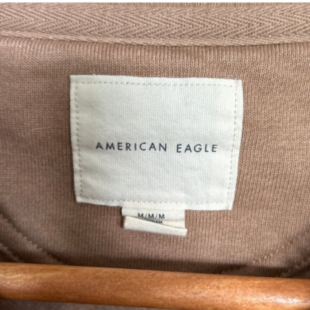 American Eagle Outfitters Tan Crewneck Sweatshirt Skeletons With Mushrooms Sz M - Picture 8 of 8